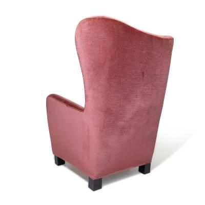 Fritz Hansen 1942 Fritz Hansen High back Lounge Chair 1672 in Original Mohair