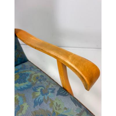 Fritz Hansen 1950s Swedish High Back Lounge Chair
