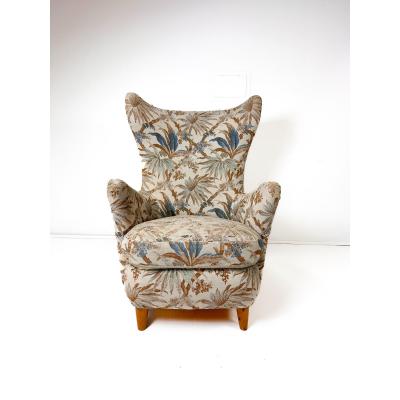 Fritz Hansen 1950s Swedish High Back Lounge Chair