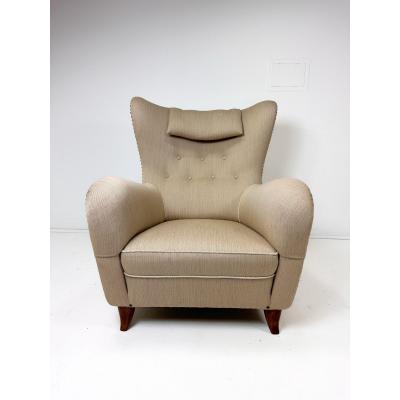Fritz Hansen 1950s Swedish Lounge Chair by Olle Sj gren