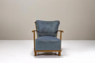 Fritz Hansen Fritz Hansen Model 1590 Lounge Chair Denmark 1940s
