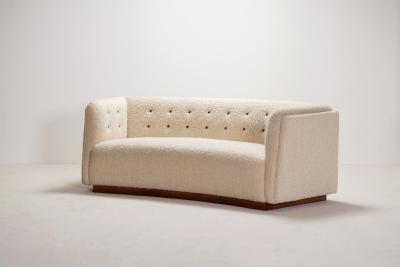 Fritz Hansen Fritz Hansen Model 1668 Three Seat Sofa Wool Boucl Fabric Circa 1940
