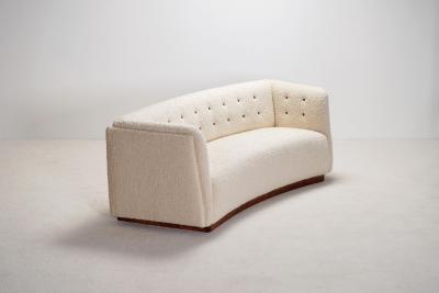 Fritz Hansen Fritz Hansen Model 1668 Three Seat Sofa Wool Boucl Fabric Circa 1940