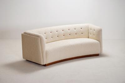 Fritz Hansen Fritz Hansen Model 1668 Three Seat Sofa Wool Boucl Fabric Circa 1940