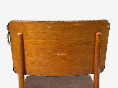 Fritz Hansen Fritz Hansen Six Dining Chairs Oak Wool Denmark 1930s