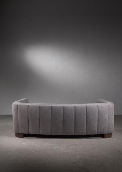 Fritz Hansen Fritz Hansen grey three seater sofa Denmark 1940s