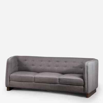 Fritz Hansen Fritz Hansen grey three seater sofa Denmark 1940s