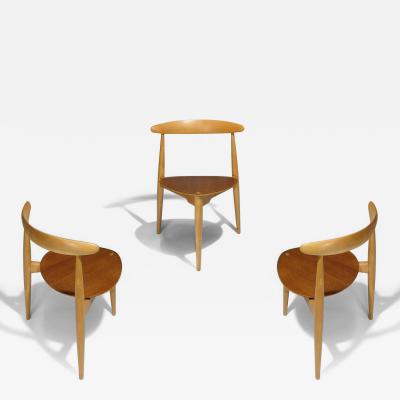 Fritz Hansen Hans Wegner Heart Dining Chairs FH 4103