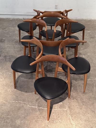 Fritz Hansen Heart Dining Chairs by Hans Wegner for Fritz Hansen