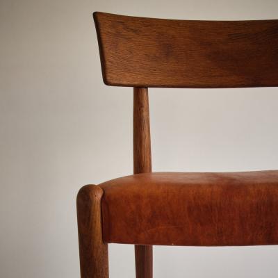 Fritz Hansen KAJ GOTLOB SET OF FOUR OAK KLISMOS CHAIRS