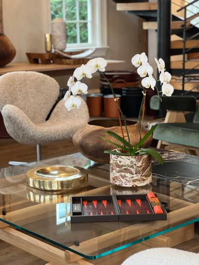 Fritz Hansen PAIR OF SWAN CHAIRS IN MOONLIGHT SHEARLING