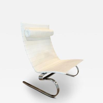 Fritz Hansen PK20 LOUNGE CHAIR IN WHITE LEATHER