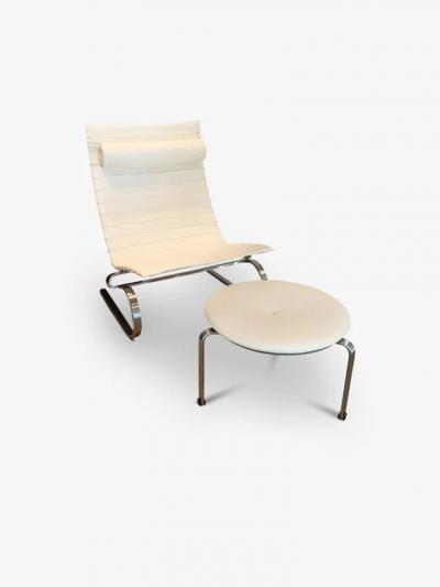 Fritz Hansen PK33 STOOL IN OPTICAL WHITE LEATHER