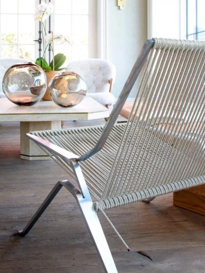 Fritz Hansen POUL KJAERHOLM PK25 LOUNGE CHAIR IN FLAG HALYARD