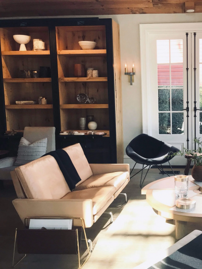 Fritz Hansen POUL KJAERHOLM PK31 TWO SEATER IN RUSTIC LEATHER