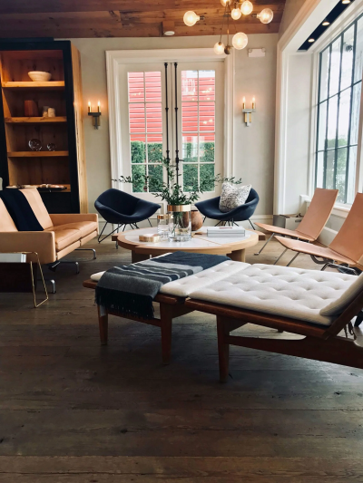 Fritz Hansen POUL KJAERHOLM PK31 TWO SEATER IN RUSTIC LEATHER