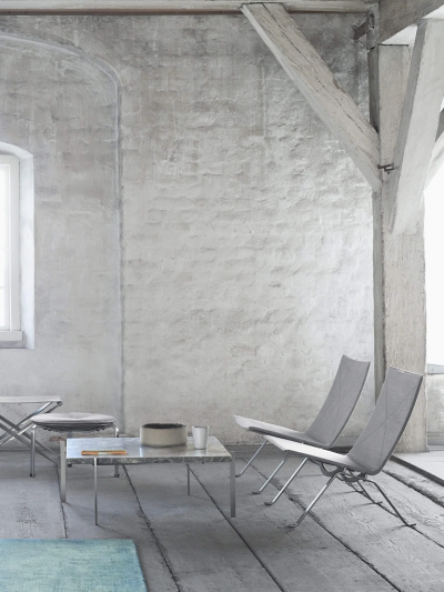 Fritz Hansen POUL KJAERHOLM PK61 COFFEE TABLE IN GREY MARBLE