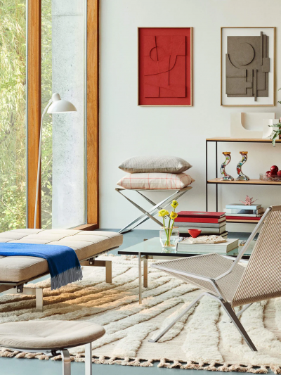 Fritz Hansen POUL KJAERHOLM PK80 DAYBED IN NATURAL CANVAS