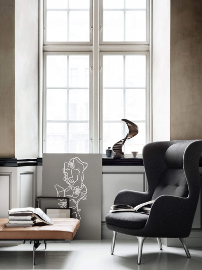 Fritz Hansen POUL KJAERHOLM PK80 DAYBED IN RUSTIC LEATHER