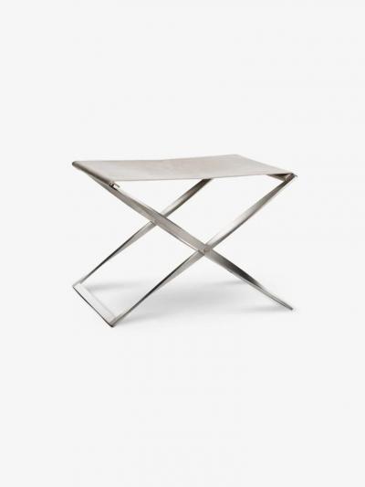 Fritz Hansen POUL KJAERHOLM PK91 FOLDING STOOL IN NATURAL CANVAS