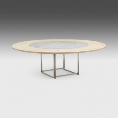 Fritz Hansen Poul Kjaerholm Fritz Hansen Marble Maple Steel PK 54 Dining Table 2011