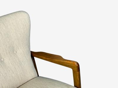 Fritz Hansen S ren Hansen Lounge Chairs Wool Beech Denmark 1940s