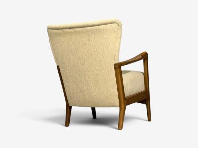 Fritz Hansen S ren Hansen Lounge Chairs Wool Beech Denmark 1940s