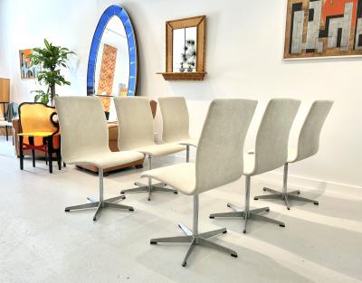 Fritz Hansen Six Oxford Chairs by Arne Jacobsen for Fritz Hansen