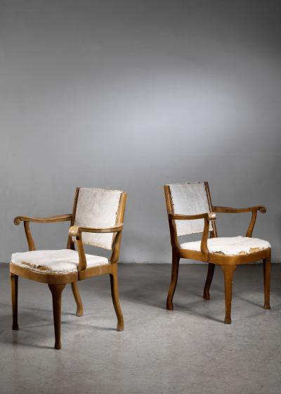 Fritz Hansen Thorvald J rgensen pair of chairs for Fritz Hansen