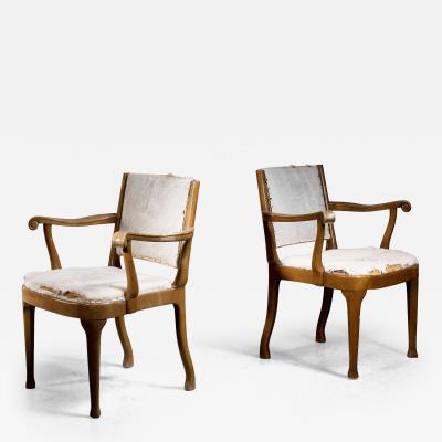 Fritz Hansen Thorvald J rgensen pair of chairs for Fritz Hansen