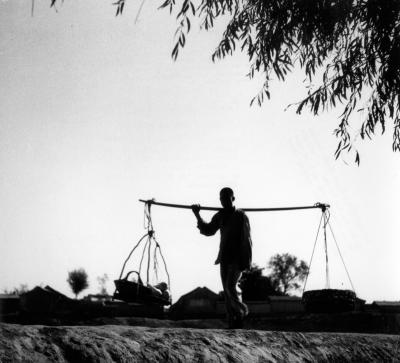 Fritz Henle Peasant Walking to the Market Peking China