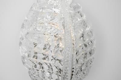 Fritz Kurz Pair of Glass Leaf Wall Lamps by Fritz Kurz Attr Sweden Mid 20th Century