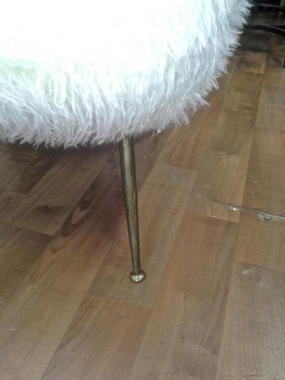 Fritz Neth Fritz Neth Pair of Comfy Lounge Chairs Newly Covered in Sheep Skin Fur