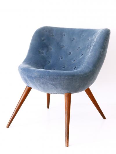 Fritz Neth Set of Two Rare Mid Century Easy Chairs by Fritz Neth for Correcta Germany 1950s