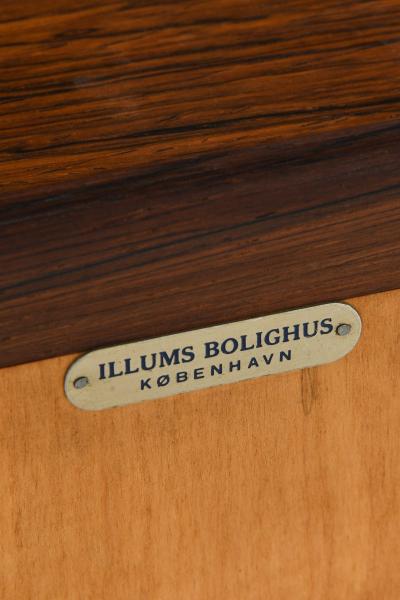 Frode Holm Dressing Table Vanity Bureau in Rosewood and Brass by Frode Holm 1950s