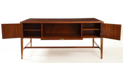 Frode Holm Frode Holm For Illums Bolighus Mahogany Executive Desk With Brass Hardware