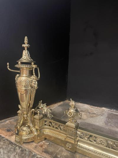 Front of the fire place