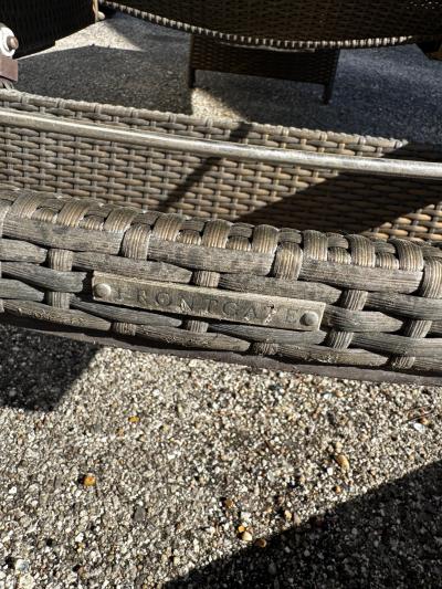 Frontgate Wicker Outdoor Adjustable Lounge