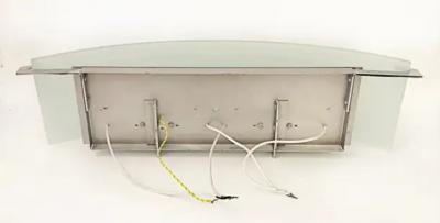 Frosted Curved Glass Wall Sconces Two Pairs Available