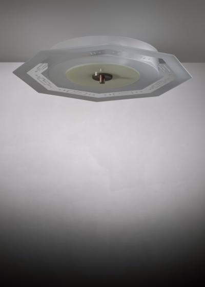 Frosted glass flush mount