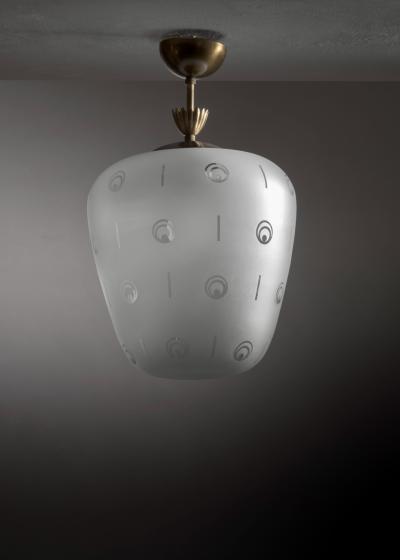 Frosted glass pendant