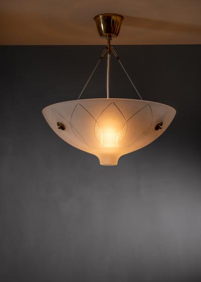 Frosted glass pendant lamp
