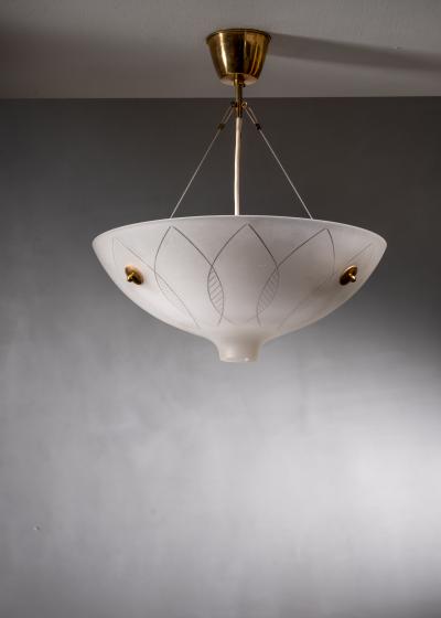 Frosted glass pendant lamp