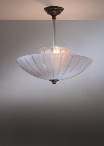 Frosted glass pendant lamp