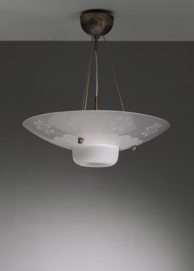 Frosted glass pendant lamp