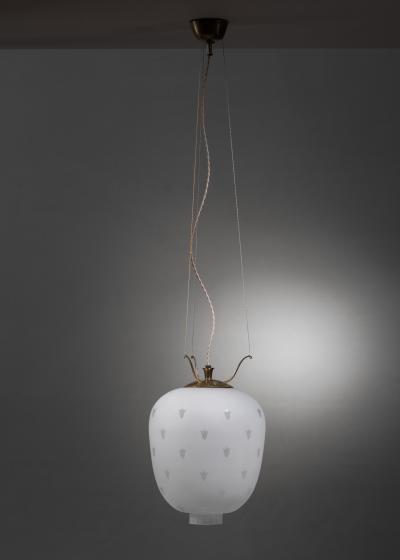 Frosted glass pendant lamp