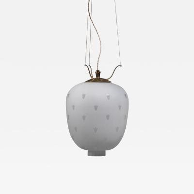 Frosted glass pendant lamp