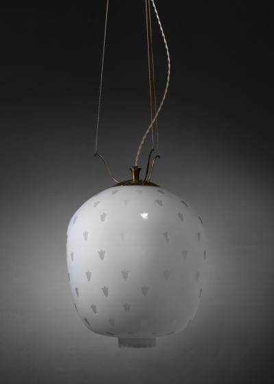 Frosted glass pendant lamp