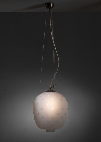 Frosted glass pendant lamp
