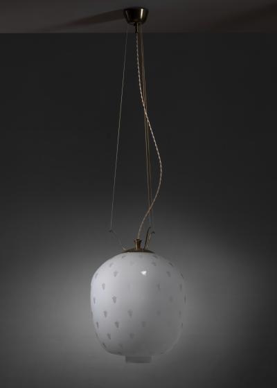 Frosted glass pendant lamp
